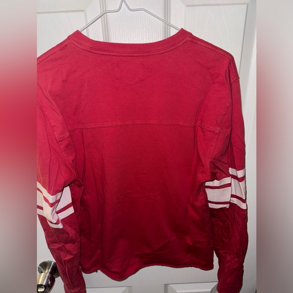 Red American Eagle Long Sleeve Jersey Style Cropped Used - Picture 3 of 5